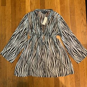 Double Decker Zebra Cover Up